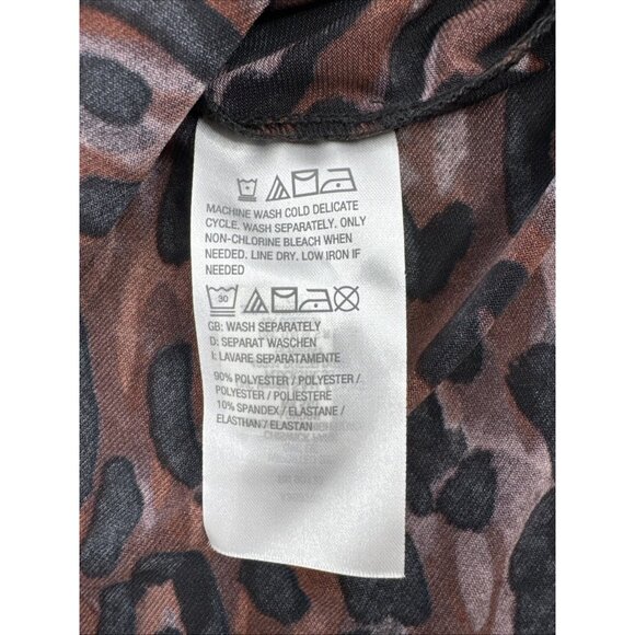 Belle By Kim‎ Gravel Animal Print Knit Top Size XXS Long Sleeve NEW - Picture 11 of 11